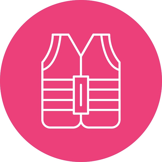 Imagen vectorial del icono del chaleco Se puede usar para Moda