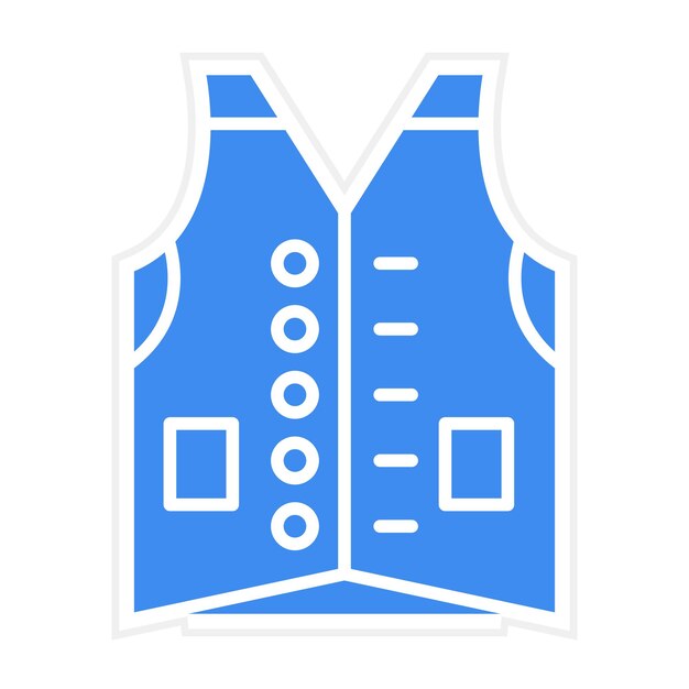 Imagen vectorial del icono del chaleco Se puede usar para ropa