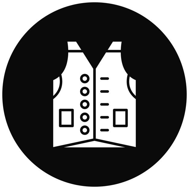 Imagen vectorial del icono del chaleco Se puede usar para ropa