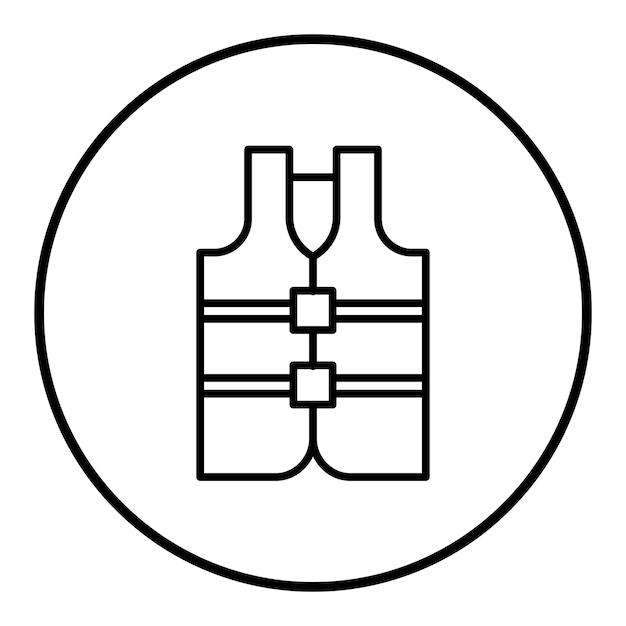 Imagen vectorial del icono del chaleco salvavidas Se puede usar para desastres naturales