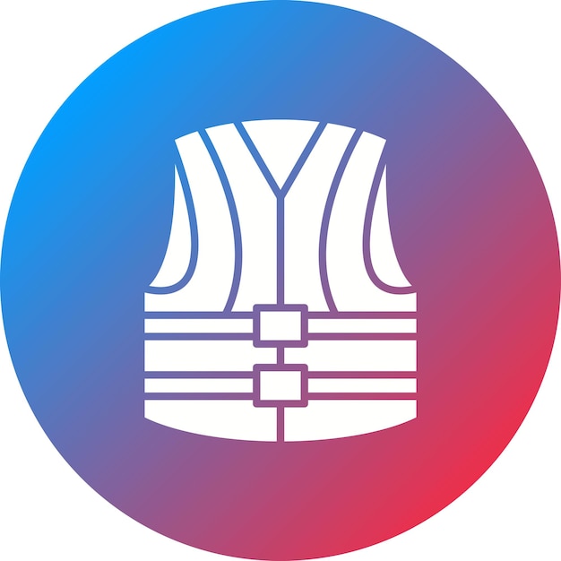 Imagen vectorial del icono del chaleco salvavidas Se puede utilizar para los servicios de emergencia