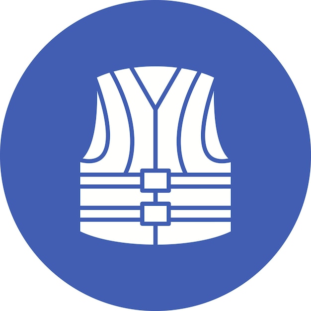 Imagen vectorial del icono del chaleco salvavidas Se puede utilizar para los servicios de emergencia