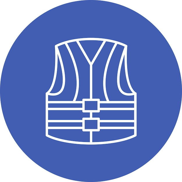 Imagen vectorial del icono del chaleco salvavidas Se puede utilizar para los servicios de emergencia