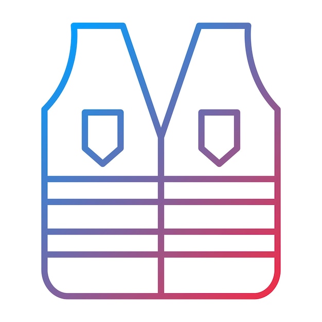 Imagen vectorial del icono del chaleco de trabajo Se puede utilizar para herramientas de construcción