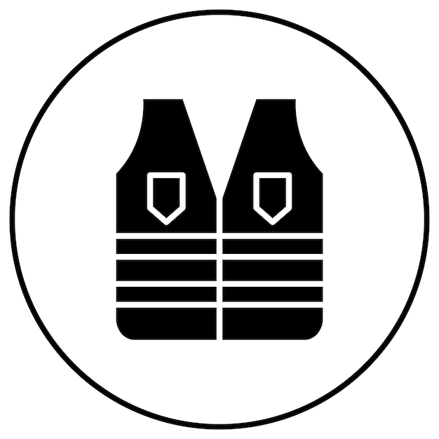 Imagen vectorial del icono del chaleco de trabajo Se puede utilizar para herramientas de construcción