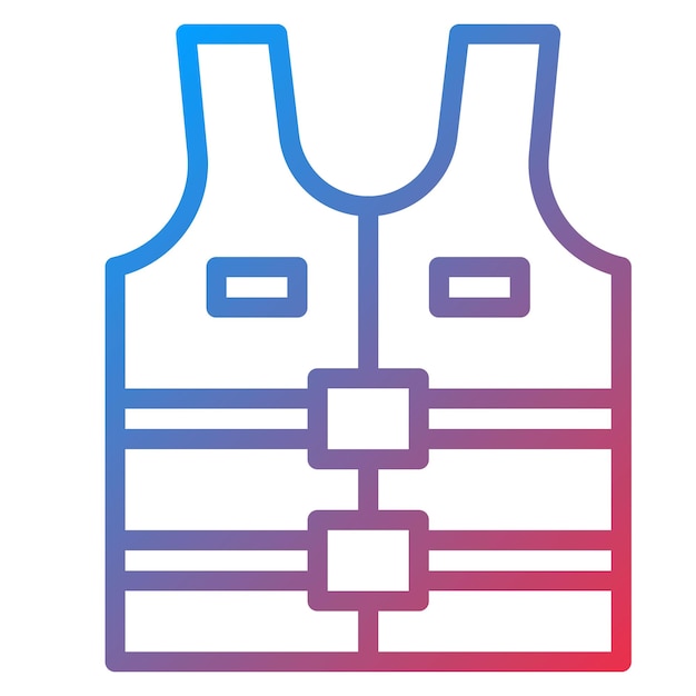 Imagen vectorial del icono del chaleco de vida Se puede usar para Beach Resort