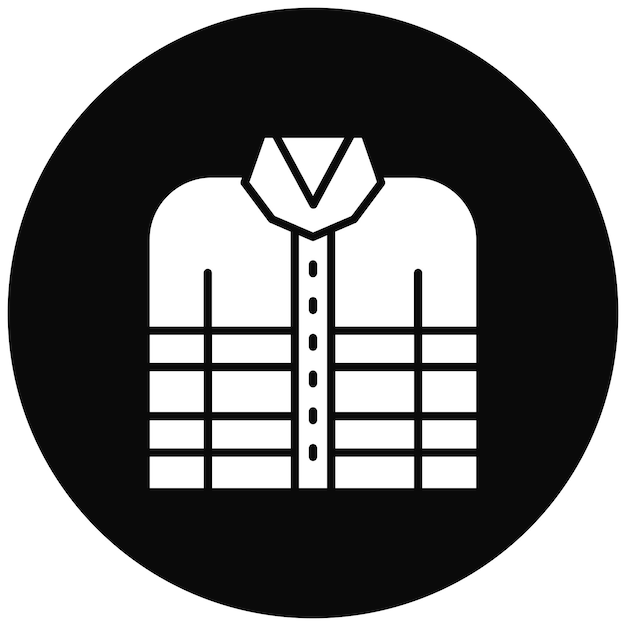 Imagen vectorial del icono de la chaqueta del bombero Se puede usar para el bombero