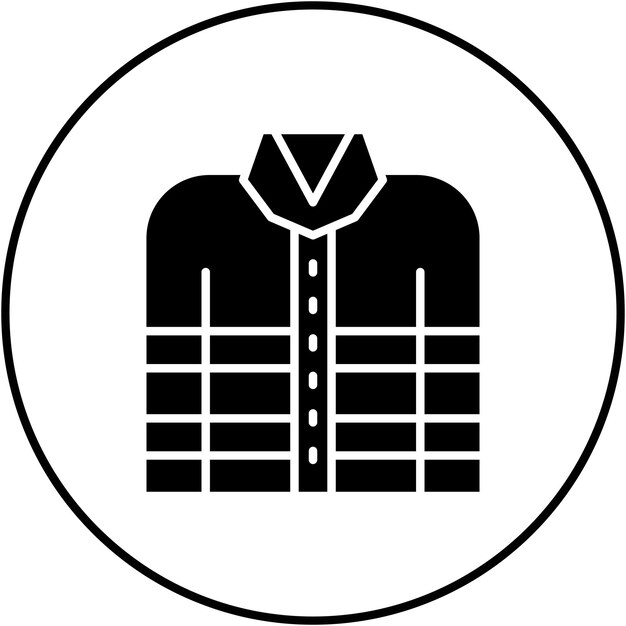 Imagen vectorial del icono de la chaqueta del bombero Se puede usar para el bombero