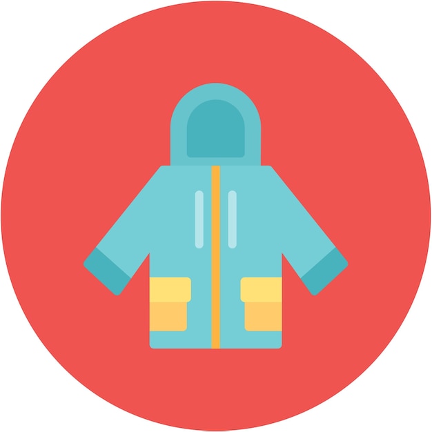 Imagen vectorial del icono de la chaqueta de esquí Se puede usar para la estación de esquí