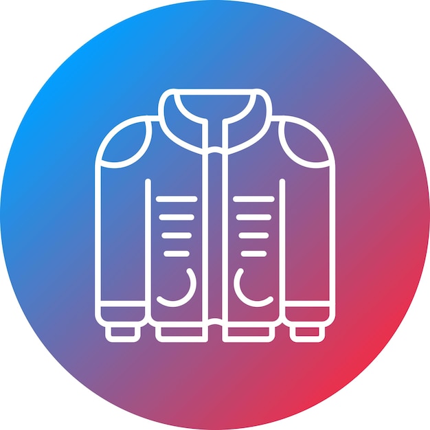Imagen vectorial del icono de la chaqueta Se puede usar para el comercio electrónico de moda