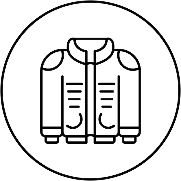 Imagen vectorial del icono de la chaqueta Se puede usar para el comercio electrónico de moda