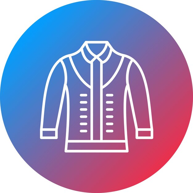 Imagen vectorial del icono de la chaqueta Se puede usar para ropa