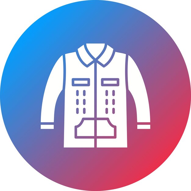 Imagen vectorial del icono de la chaqueta de la universidad Se puede usar para la moda
