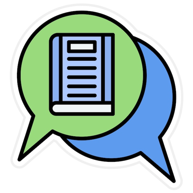 Imagen vectorial del icono de chat de la biblioteca Se puede utilizar para la biblioteca