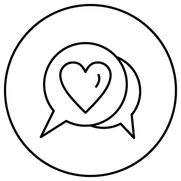 Imagen vectorial de icono de chat de bodas Se puede usar para bodas