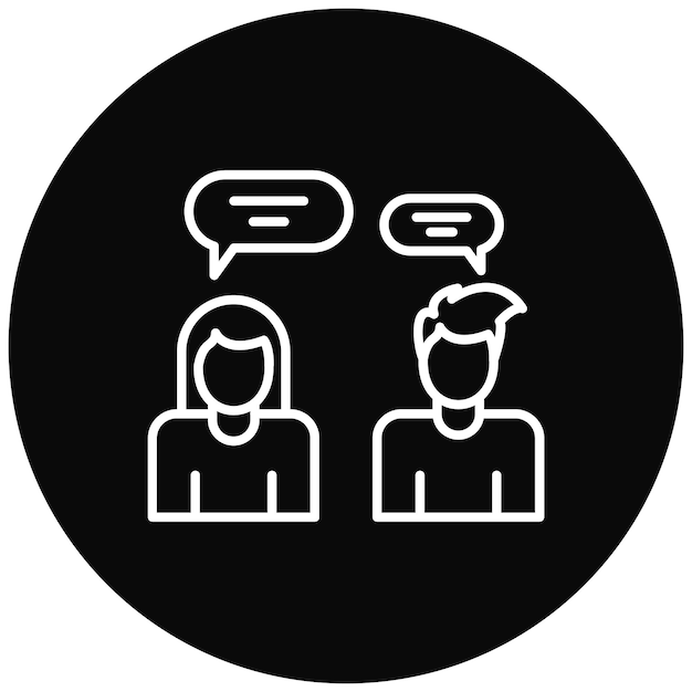 Imagen vectorial del icono del chat de grupo Se puede usar para trabajar desde casa