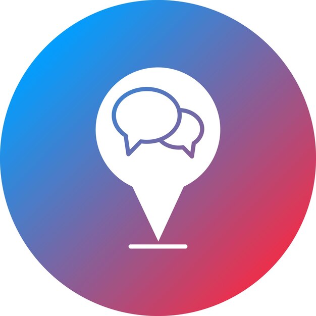 Imagen vectorial del icono del chat del mapa Se puede usar para el mapa y la navegación