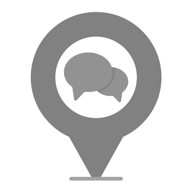 Imagen vectorial del icono del chat del mapa Se puede usar para el mapa y la navegación