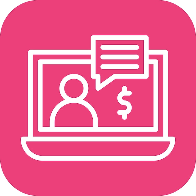 Imagen vectorial de icono de chat de negocios Se puede utilizar para la gestión de productos