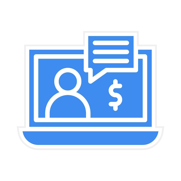Imagen vectorial de icono de chat de negocios Se puede utilizar para la gestión de productos