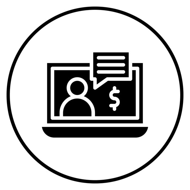 Imagen vectorial de icono de chat de negocios Se puede utilizar para la gestión de productos