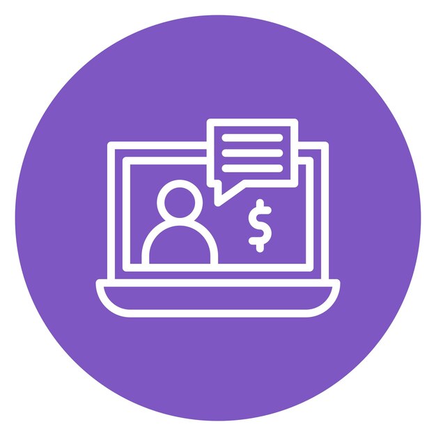 Imagen vectorial de icono de chat de negocios Se puede utilizar para la gestión de productos