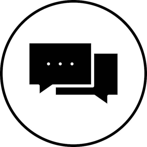 Imagen vectorial del icono de Chat con nosotros Se puede usar para Contacta con nosotros