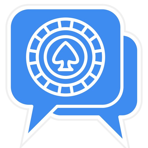 Imagen vectorial de icono de chat Se puede usar para entretenimiento