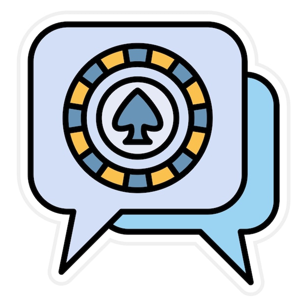 Imagen vectorial de icono de chat Se puede usar para entretenimiento