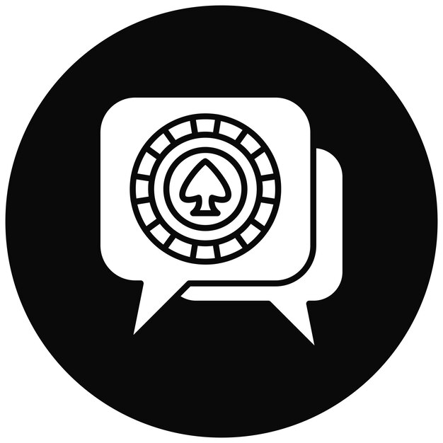 Imagen vectorial de icono de chat Se puede usar para entretenimiento