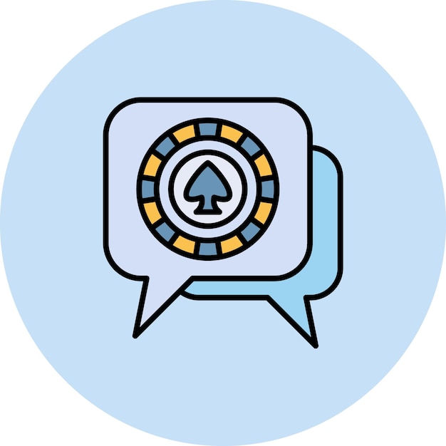 Imagen vectorial de icono de chat Se puede usar para entretenimiento