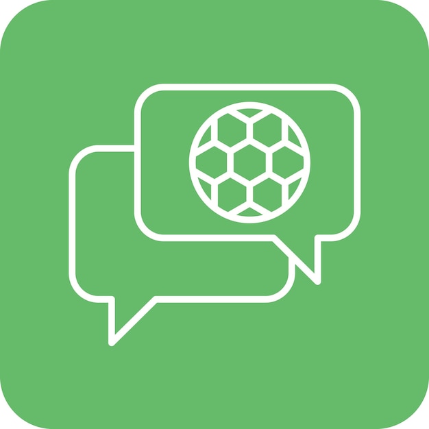 Imagen vectorial del icono del chat Se puede usar para el fútbol