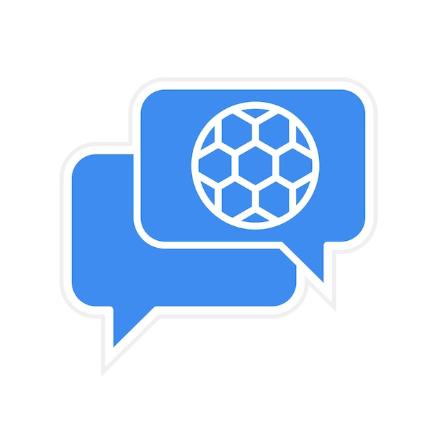 Imagen vectorial del icono del chat Se puede usar para el fútbol