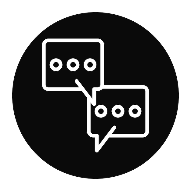 Imagen vectorial de icono de chat Se puede utilizar para el comercio electrónico de tecnología
