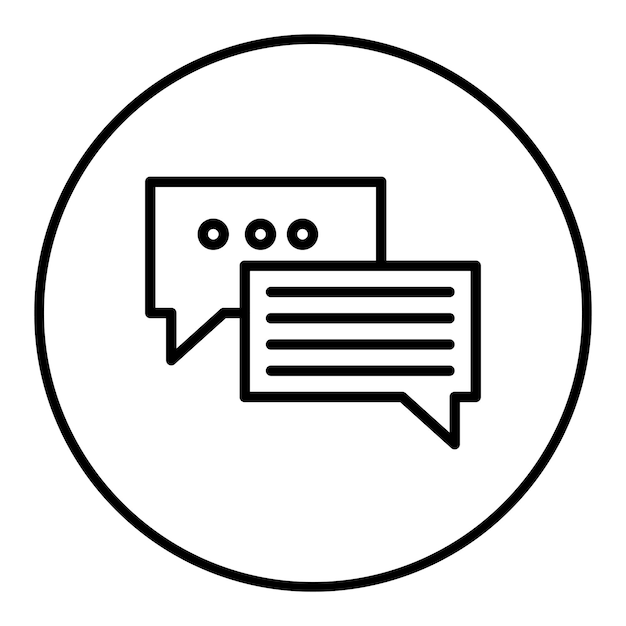 La imagen vectorial del icono del chat se puede utilizar para Contacta con nosotros