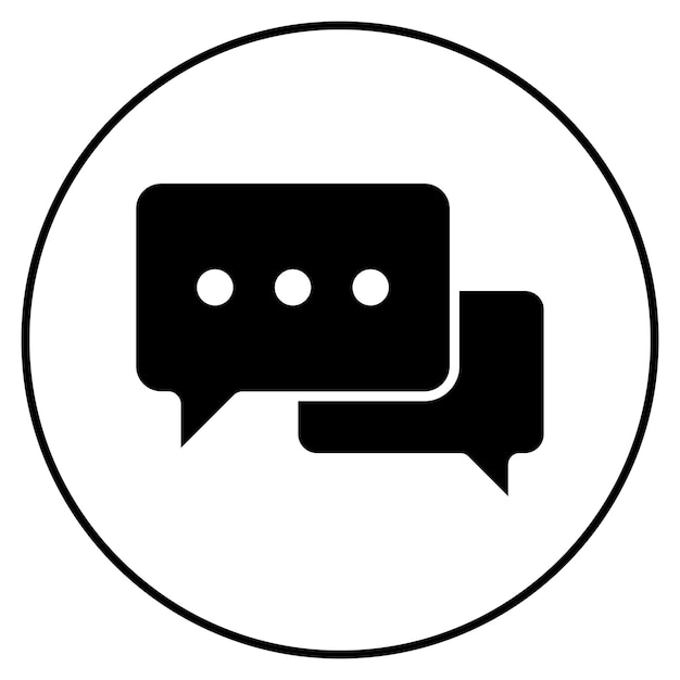 Imagen vectorial de icono de chat Se puede utilizar para el servicio de marketing en Internet