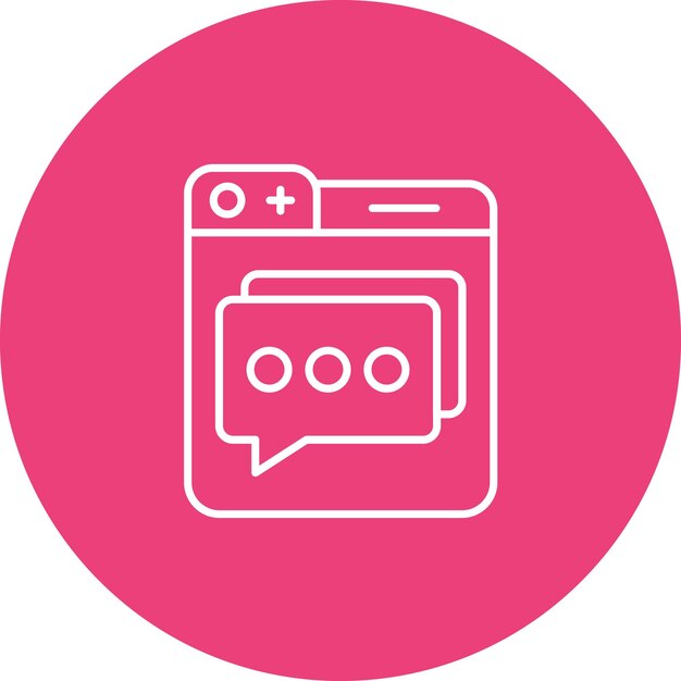 Imagen vectorial de icono de chat en vivo Se puede usar para la tienda web
