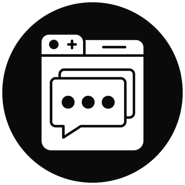 Imagen vectorial de icono de chat en vivo Se puede usar para la tienda web