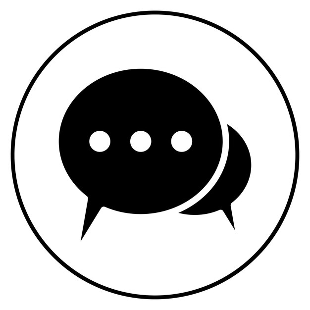 Imagen vectorial de icono de chat en vivo Se puede usar para transmisión en vivo