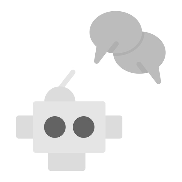 La imagen vectorial del icono del chatbot se puede utilizar para la robótica