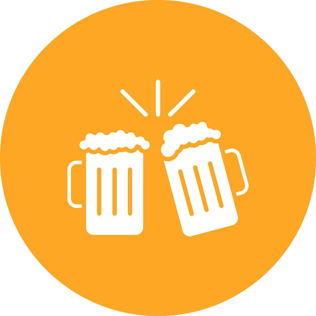 Imagen vectorial del icono de Cheers Se puede usar para bodas