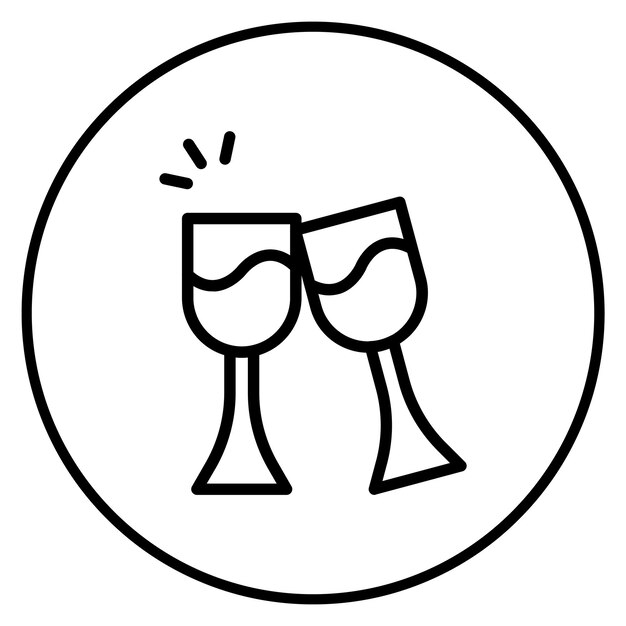 Imagen vectorial del icono de Cheers Se puede usar para la jubilación