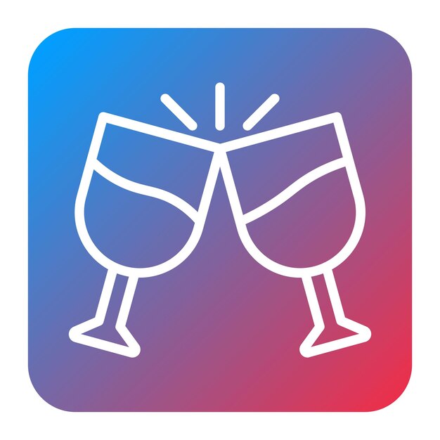 Imagen vectorial del icono de Cheers Toast Se puede usar para el aniversario