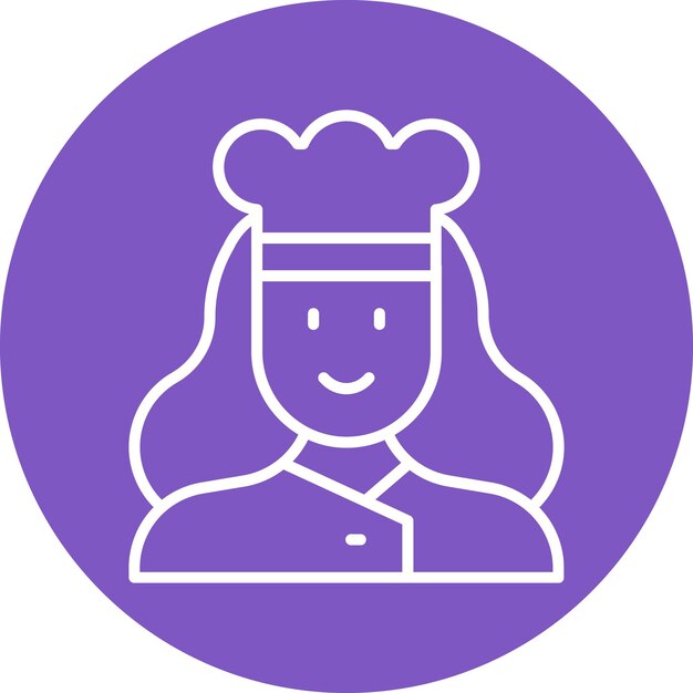 Imagen vectorial de icono de chef masculino Se puede usar para profesiones