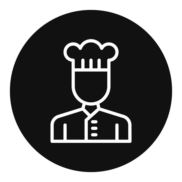 Imagen vectorial del icono del chef Se puede usar para Diversidad
