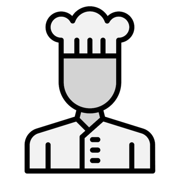 Imagen vectorial del icono del chef Se puede usar para Diversidad