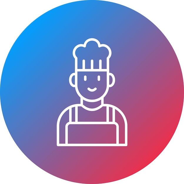 Imagen vectorial del icono del chef Se puede usar para el restaurante