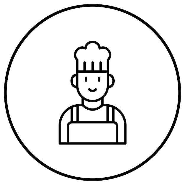 Imagen vectorial del icono del chef Se puede usar para el restaurante