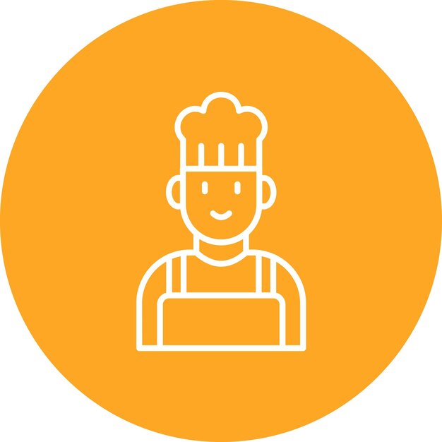 Imagen vectorial del icono del chef Se puede usar para el restaurante