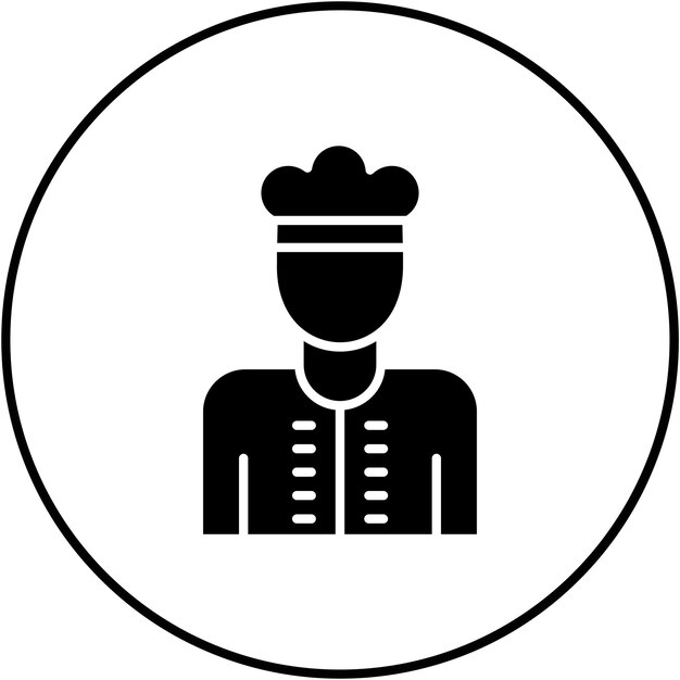 Imagen vectorial del icono del chef Se puede utilizar para la catering